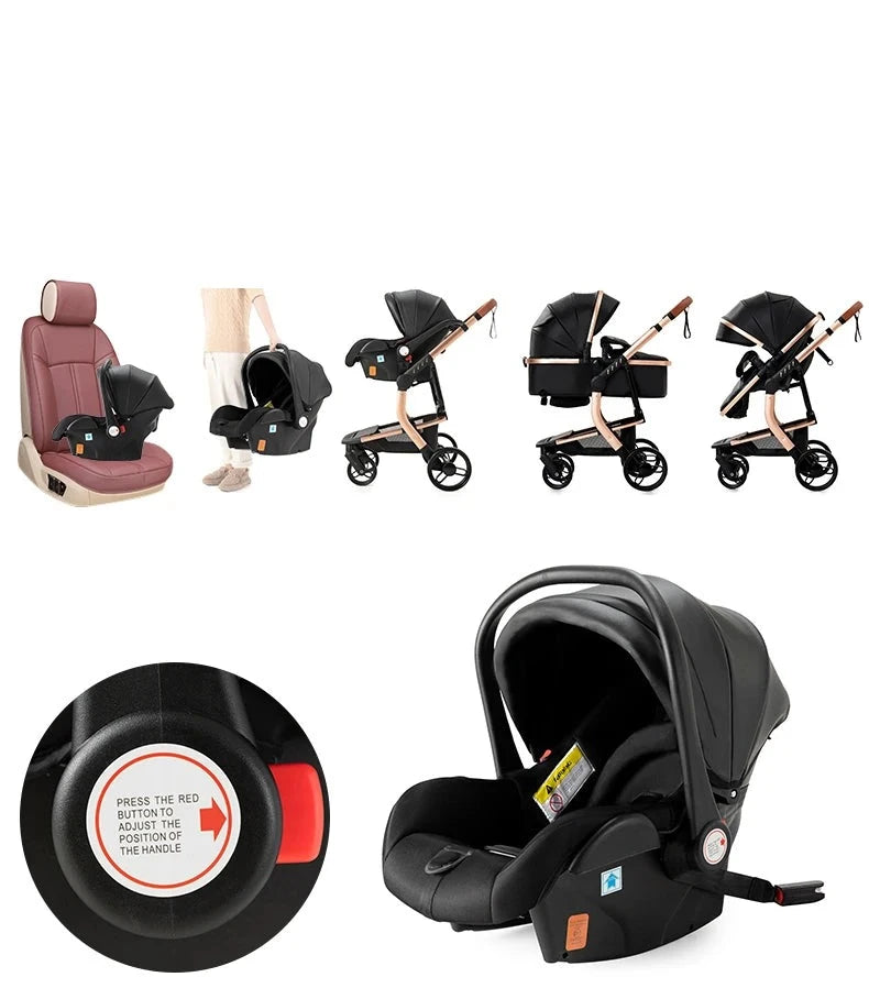 Leather Line Stroller 3 in 1