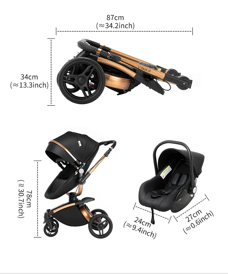 Premium Egg Stroller 3 in 1 Rotating