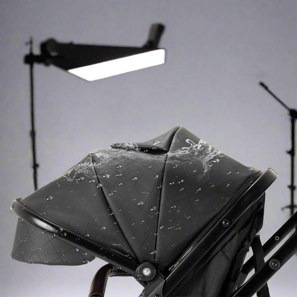 Luksus Læder Barnevogn 3 i 1